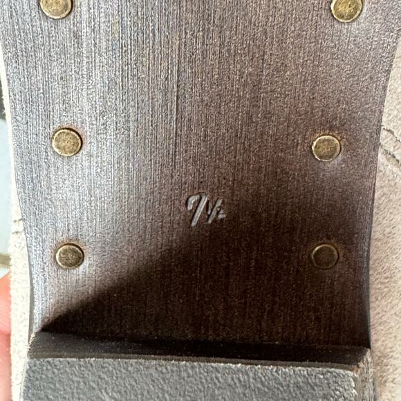 SAM EDELMAN Louie Western Boot Size 7.5 Grey Suede‎ Fringe Festival Boho Cowgirl - Picture 10 of 11